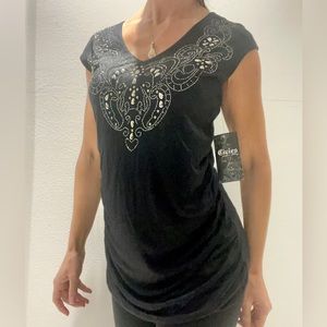 Heat Seal Stone Short Sleeve Top